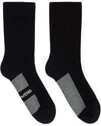 Rick Owens - Black & Off-white Glitter Socks - Lyst