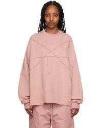 Rick Owens - Pull molletonné crater rose - Lyst