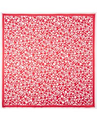 Marni - Foulard Rouge Et Blanc À Motif Pop Fields - Lyst