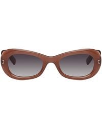 McQ - Mcq Orange Oval Sunglasses - Lyst