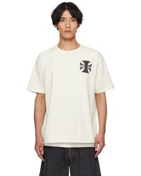 Rhude - T-Shirt Blanc Cassé À Logos Boys - Lyst