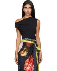 Dries Van Noten - Off-Shoulder Jersey Top - Lyst