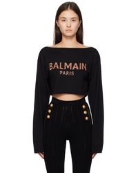 Balmain - Intarsia Long Sleeve T-shirt - Lyst