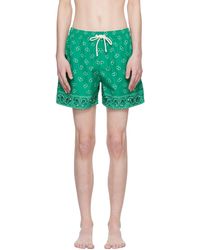 Palm Angels - Green Paisley Swim Shorts - Lyst