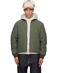 KENZO - Khaki Paris Weave' Quilted Down Bomber Jacket - Lyst