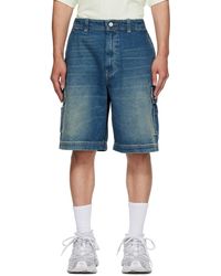 Vetements - Short Cargo Hip-Hop Bleu En Denim - Lyst