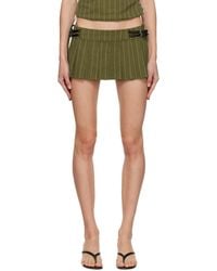 Miaou - Khaki Reno Miniskirt - Lyst