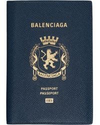 Balenciaga - Leather Passport Holder Wallet - Lyst