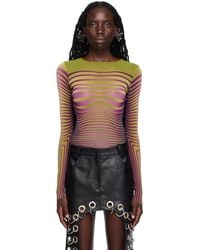 Jean Paul Gaultier - Green & Purple Body Morphing Long Sleeve T-shirt - Lyst