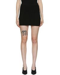 Wardrobe NYC - Mini-jupe noire en coton - Lyst