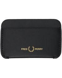 Fred Perry - F perry porte-cartes noir à estampe du logo - Lyst