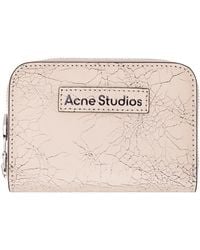 Acne Studios - Pink Leather Zip Wallet - Lyst