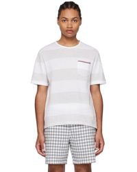Thom Browne - Gray & White Oversized T-shirt - Lyst