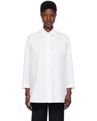 Jil Sander - White Spread Collar Shirt - Lyst
