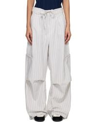 Y-3 - Off- Pinstripe Ut Straight Leg Lounge Pants - Lyst