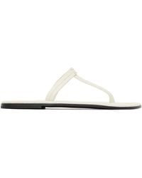 Totême - Toteme Off-white 'the T-strap' Sandals - Lyst