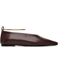 Jil Sander - Burgundy Ring Ballerina Flats - Lyst