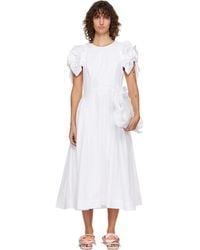 Simone Rocha - Rose Puff Sleeve Hip Midi Dress - Lyst