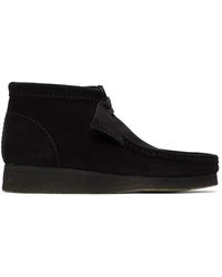 Clarks Bottes en suede noires Wallabee