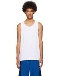 Versace - Two-pack White Boat Neck Tank Tops - Lyst