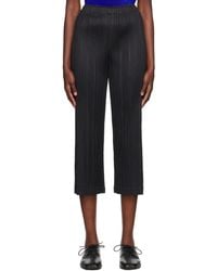 Pleats Please Issey Miyake - Black Thicker Bottoms 2 Trousers - Lyst