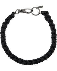 Junya Watanabe - Black Braided Rubber Chain Necklace - Lyst