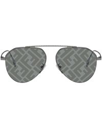 Fendi - Gunmetal Travel Sunglasses - Lyst