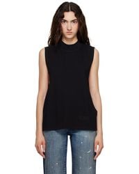 MM6 by Maison Margiela - Cotton Jersey Sleeveless Top - Lyst