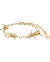 Off-White c/o Virgil Abloh - Bracelet Doré À Ornements De Style Fil Barbelé - Lyst