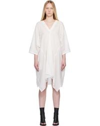 Y's Yohji Yamamoto - Cotton Lawn Arranged Sleeve Midi Dress - Lyst