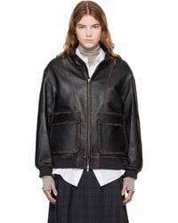 DUNST - Stand Collared Leather Jacket - Lyst