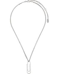Off-White c/o Virgil Abloh - Off- Paperclip Strass Necklace - Lyst