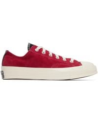 Converse - Black & Red Chuck 70 Ox Sneakers - Lyst