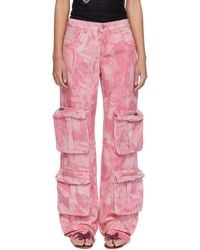 Blumarine - Pink Camouflage Denim Cargo Pants - Lyst