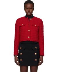 Versace - レッド Heritage ツイードジャケット - Lyst