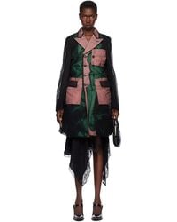 Comme des Garçons - Nylon Tulle & Polyester Gabardine Coat - Lyst