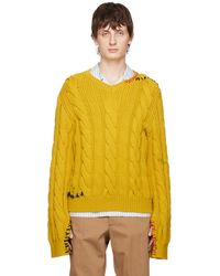 Marni - Yellow V-neck Sweater - Lyst