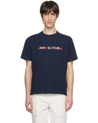 JW Anderson - ネイビー ロゴ刺繍 Tシャツ - Lyst