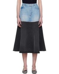 Sea - Elle Denim Midi Skirt - Lyst