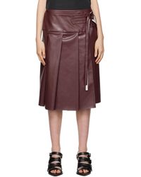 Renaissance Renaissance - Linda Faux-Leather Pleated Midi Skirt - Lyst