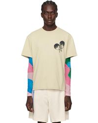 JW Anderson - Beige Embroidered T-shirt - Lyst
