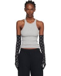Marine Serre - Moon Logo Ribbed Jersey Tank Top - Lyst