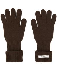 Amomento Fingerhole Gloves - Brown