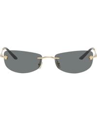 Versace - ブラック＆ゴールド Runway サングラス - Lyst