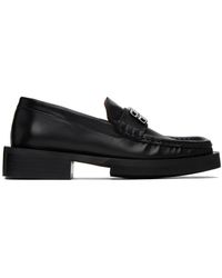 Ganni - Rhinestone-embellished Block-heel Leather Loafers - Lyst