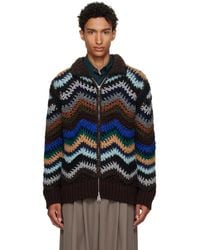 Sacai - Mix Crochet Knit Blouson Jacket - Lyst