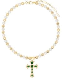 Veert - 'the Cross Freshwater Pearl' Necklace - Lyst