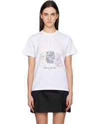 Ganni - Animal Print T-Shirt - Lyst