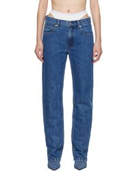 Alexander Wang - Blue Layered Loose Jeans - Lyst