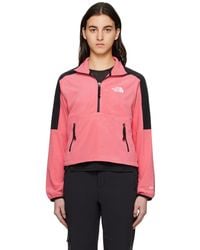 The North Face - Pink & Black Half-zip Sweater - Lyst